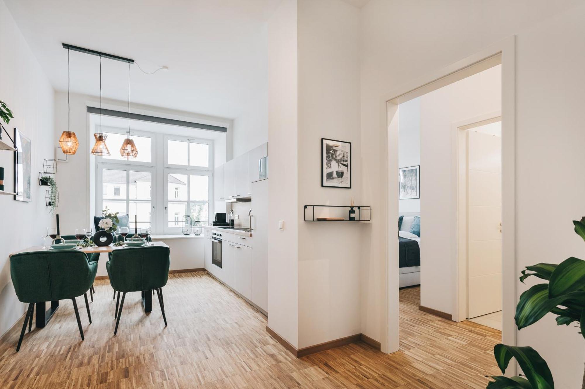 Oasis Appart - Wohnen In Dresden - Netflix - Tiefgarage - Dachterrasse Ruang foto