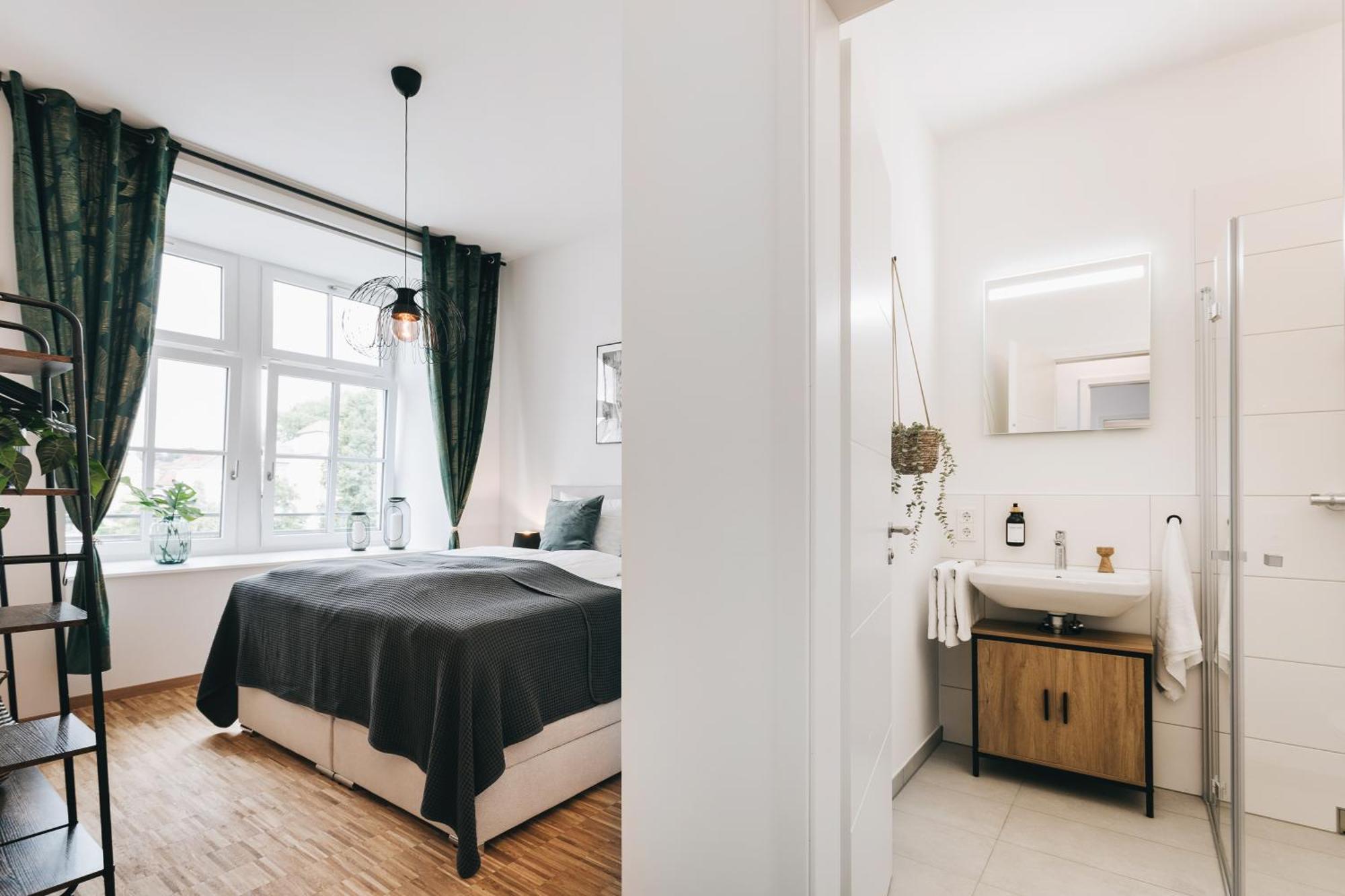 Oasis Appart - Wohnen In Dresden - Netflix - Tiefgarage - Dachterrasse Ruang foto