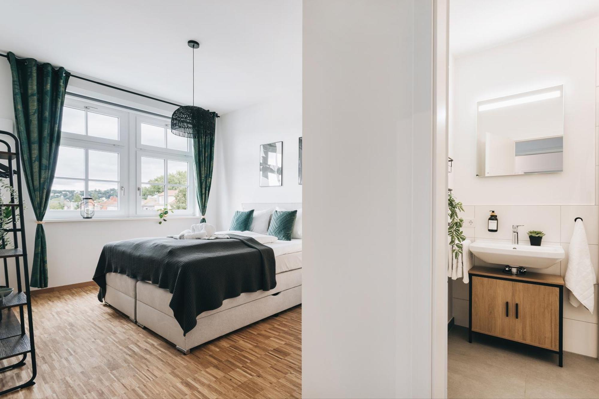Oasis Appart - Wohnen In Dresden - Netflix - Tiefgarage - Dachterrasse Ruang foto