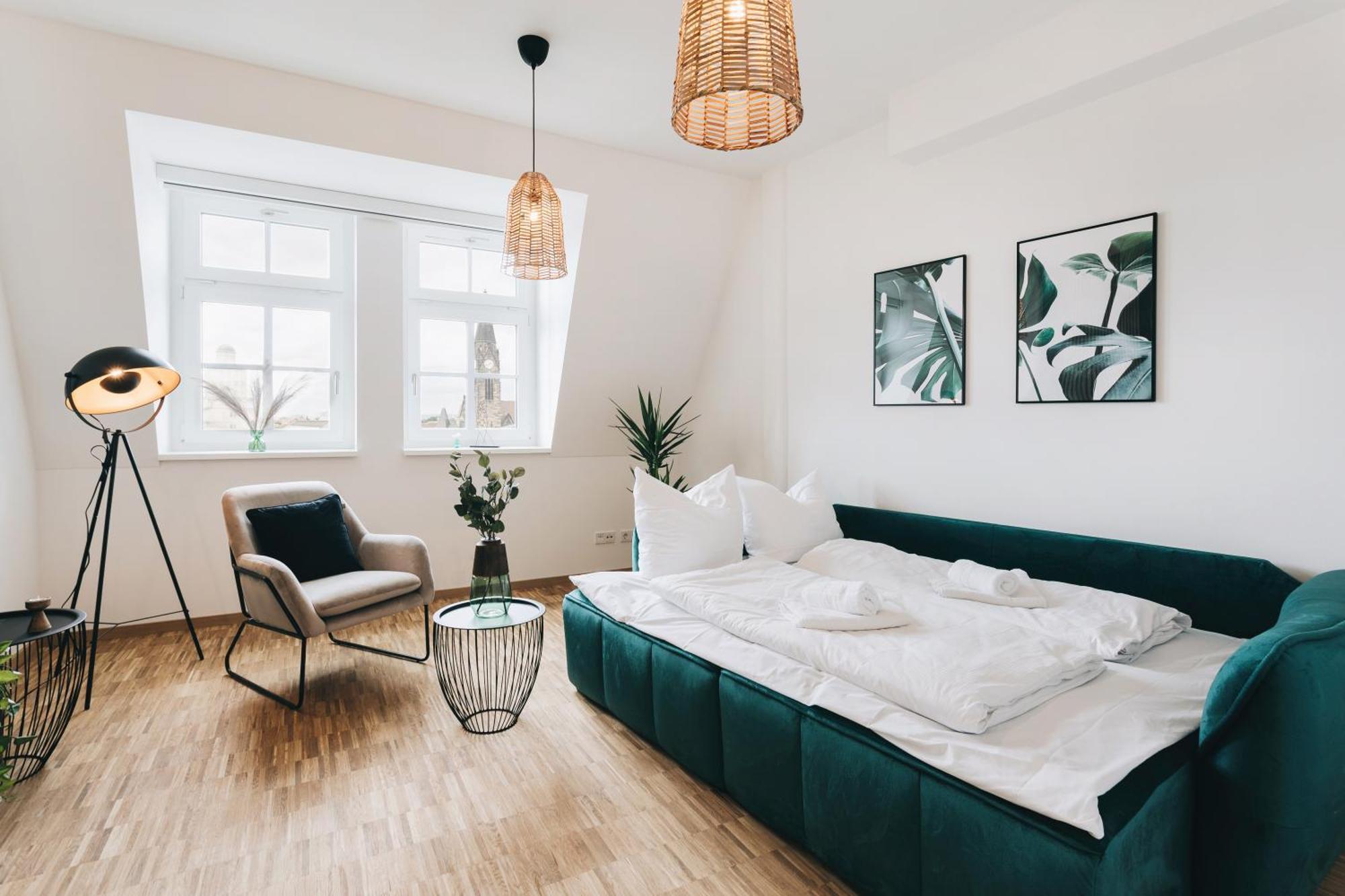Oasis Appart - Wohnen In Dresden - Netflix - Tiefgarage - Dachterrasse Ruang foto