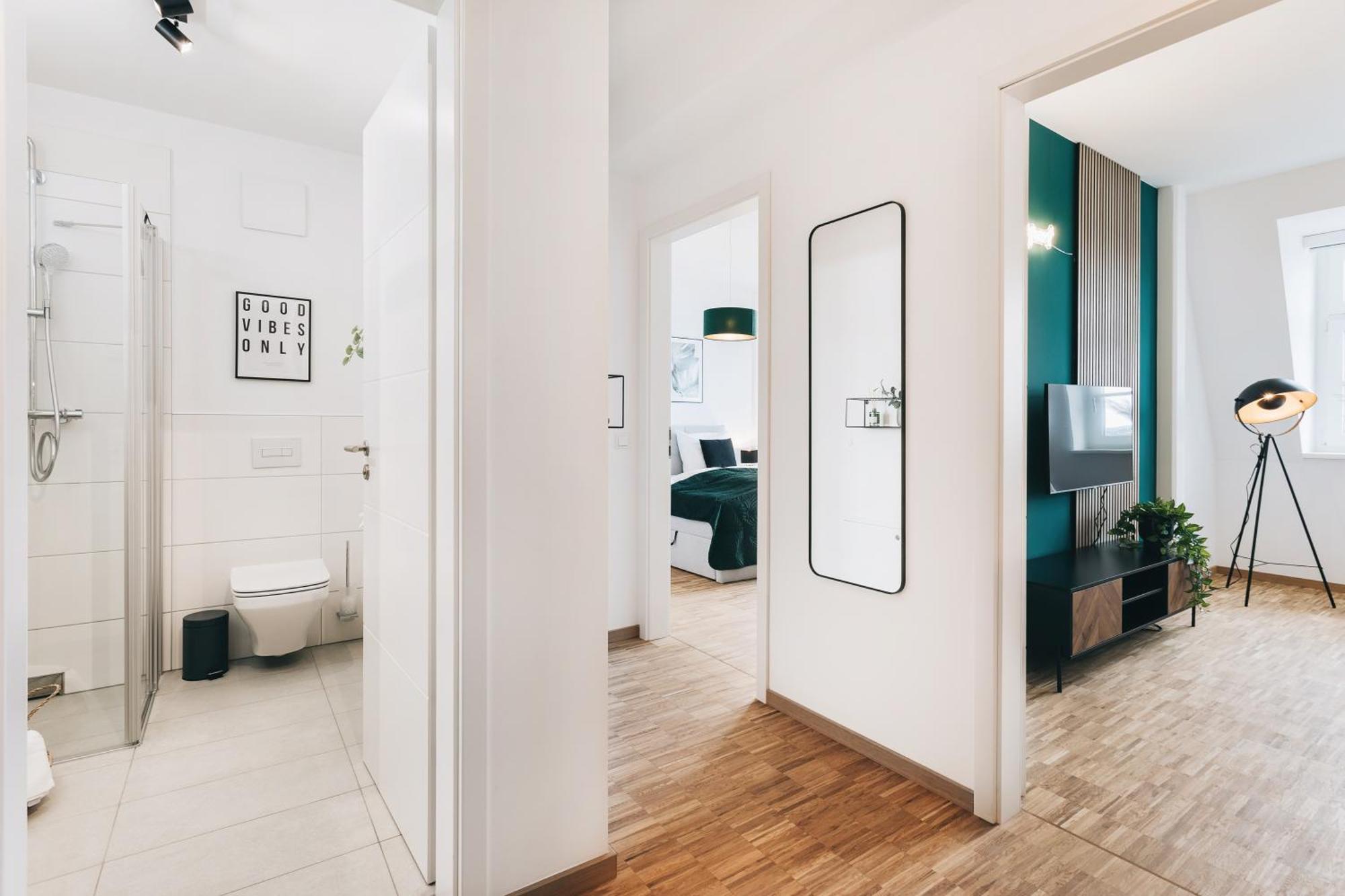 Oasis Appart - Wohnen In Dresden - Netflix - Tiefgarage - Dachterrasse Ruang foto
